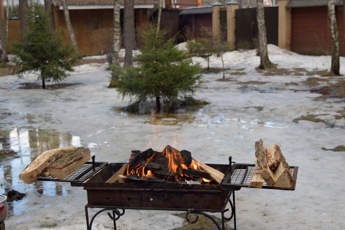 Шашлык зимой