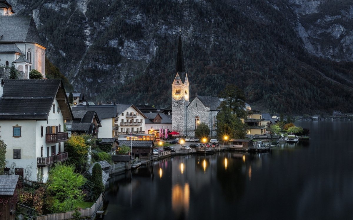 Гальштат Австрия зима