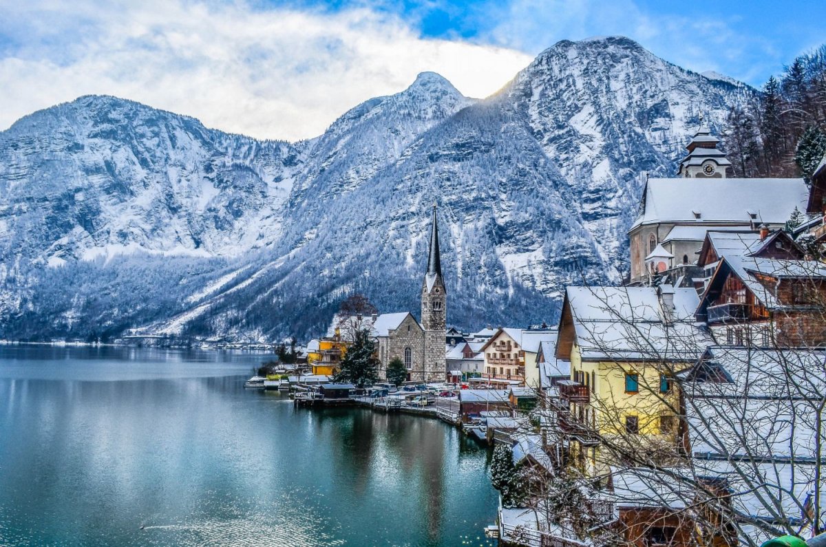Хальштатт, Австрия зима