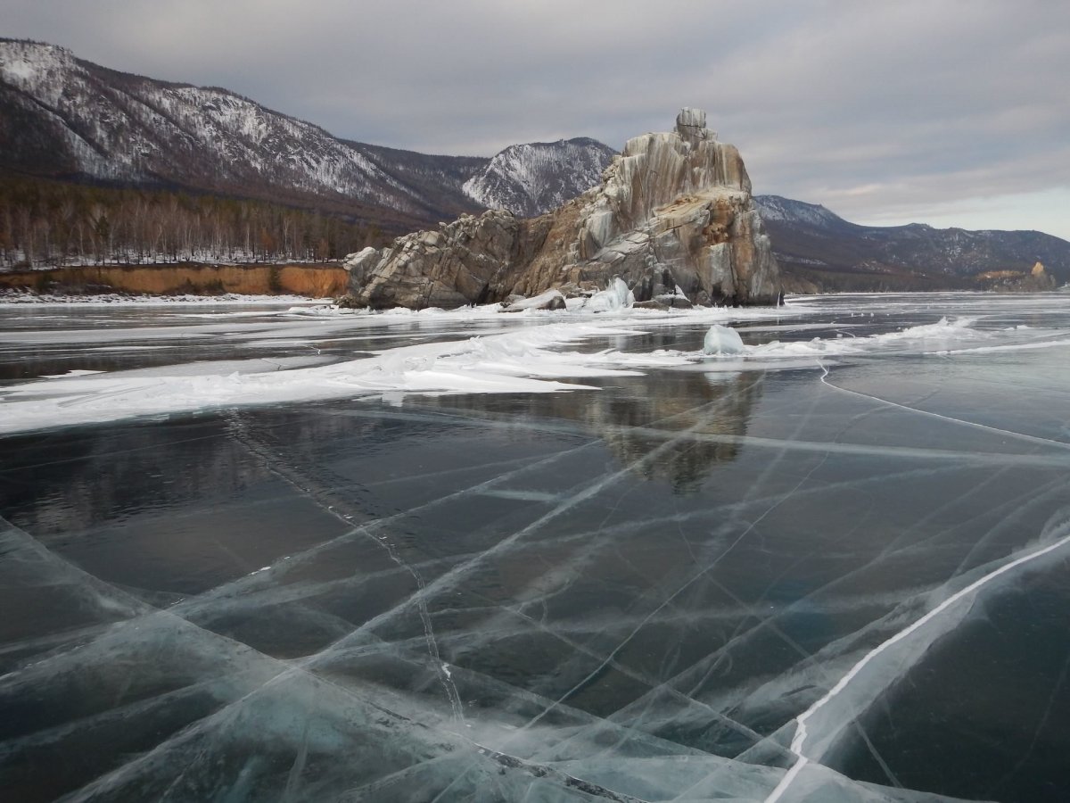 Замерзшее озеро Байкал