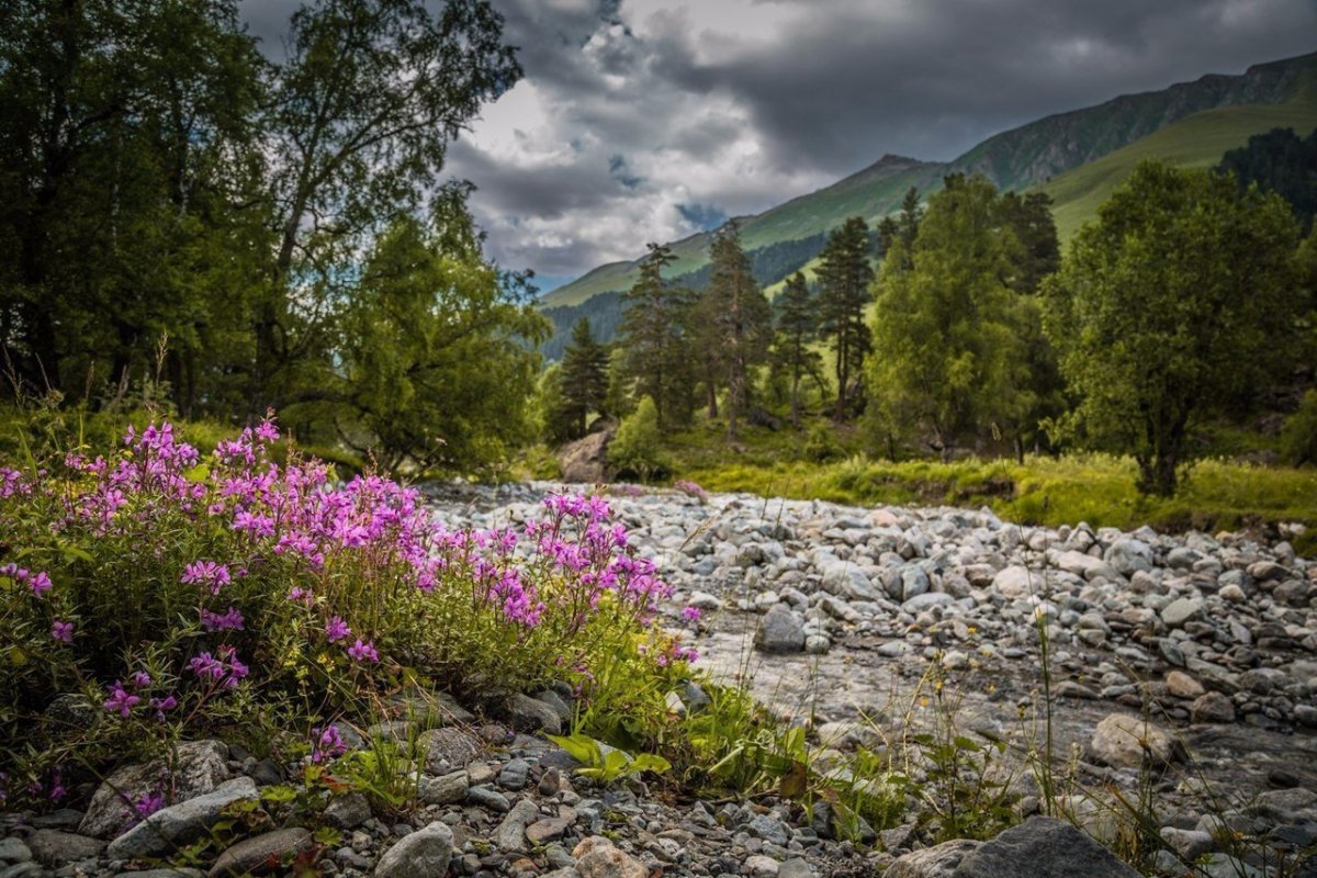 Природа Архыз Софийский водопад