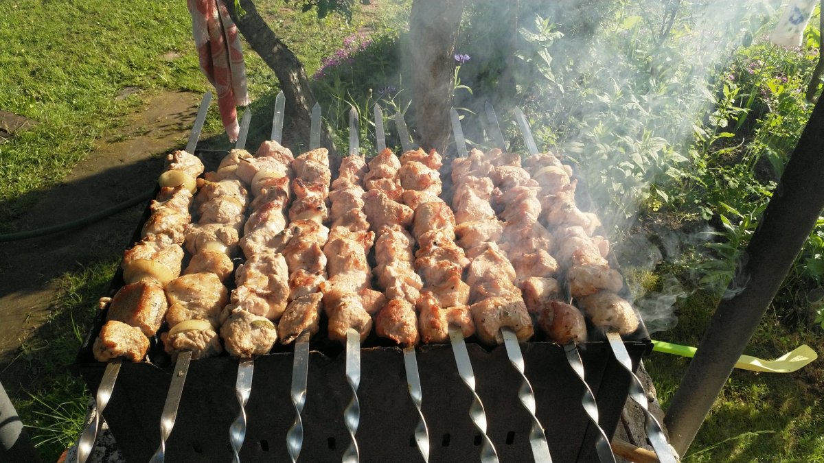Шашлыки на даче летом