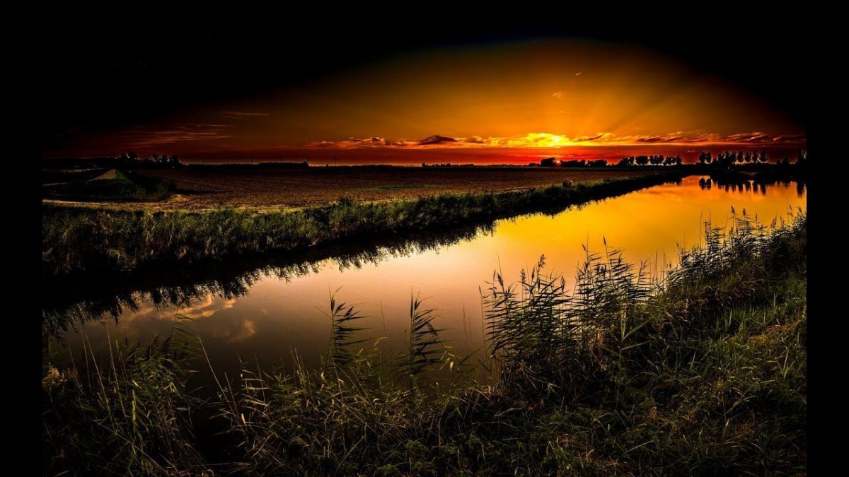 Река ночь природа