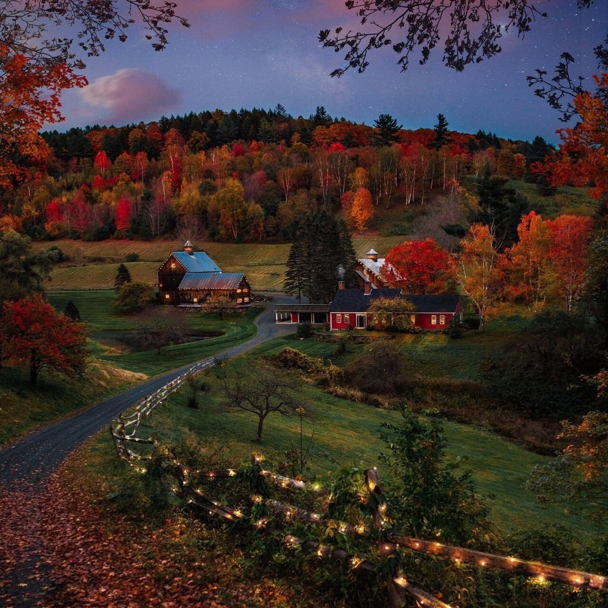 Штат Вермонт осень