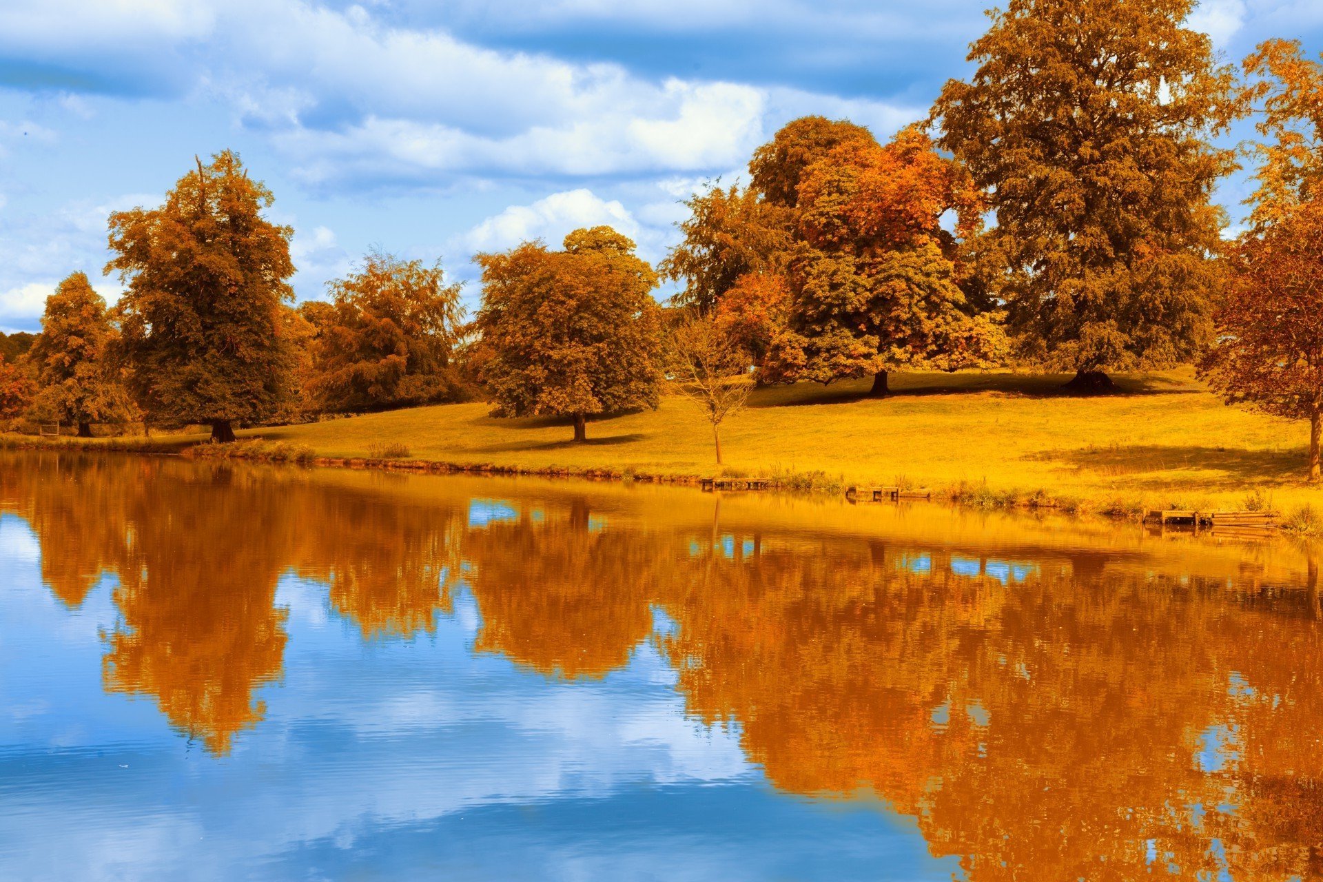 Золотая осень пейзаж - 45 фото