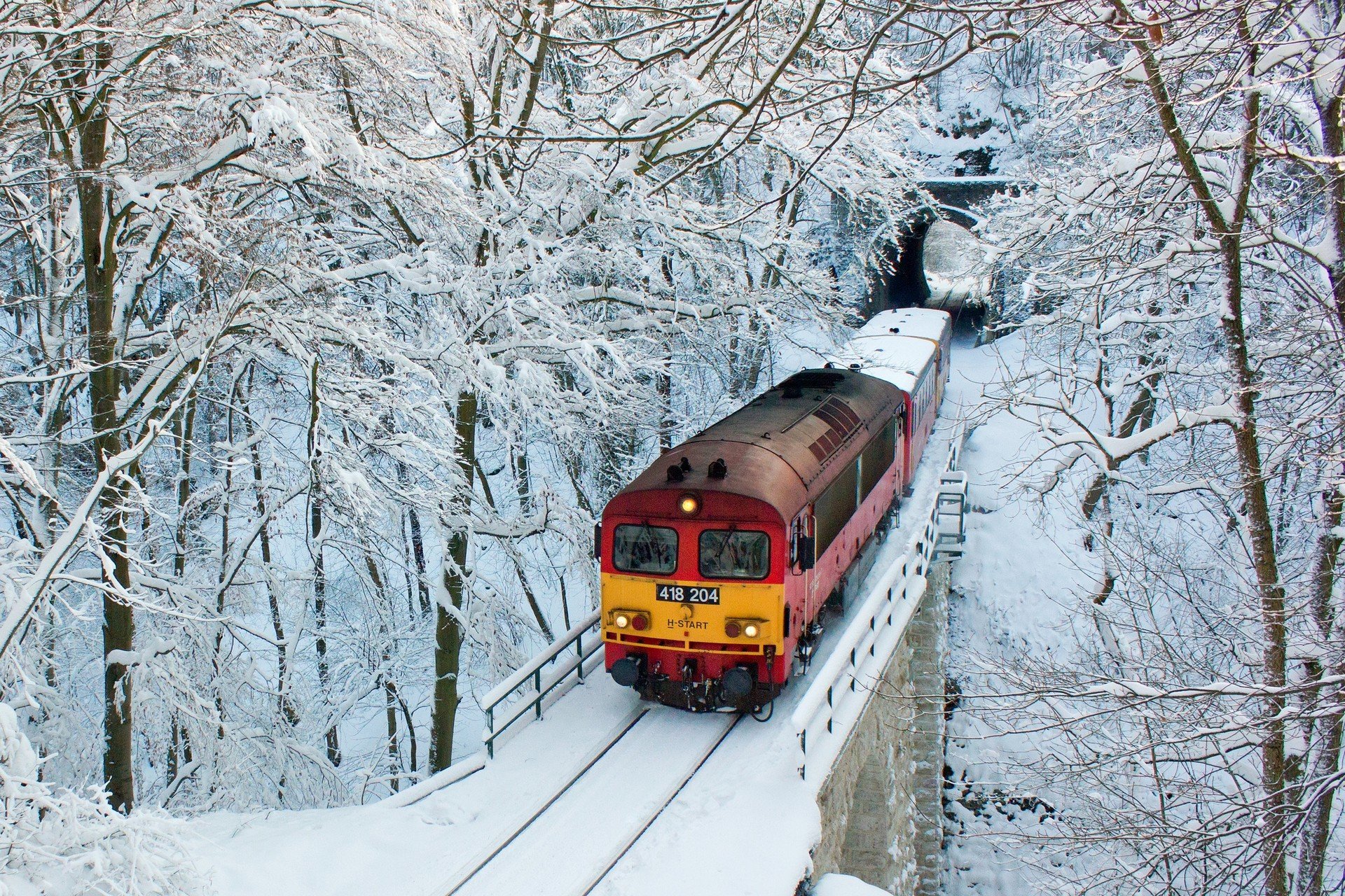 Железная дорога зимой