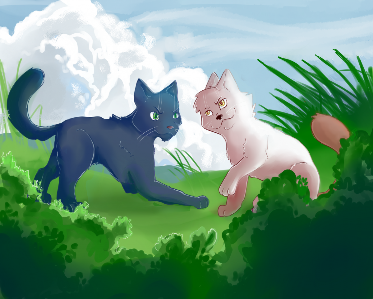 Коты Воители Коршун Мотылинка и Саша