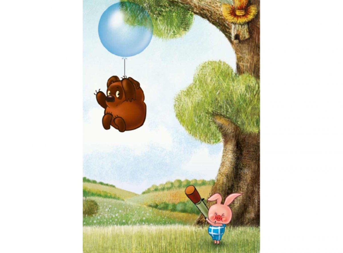 Винни пух Дисней застрял в норе у кролика