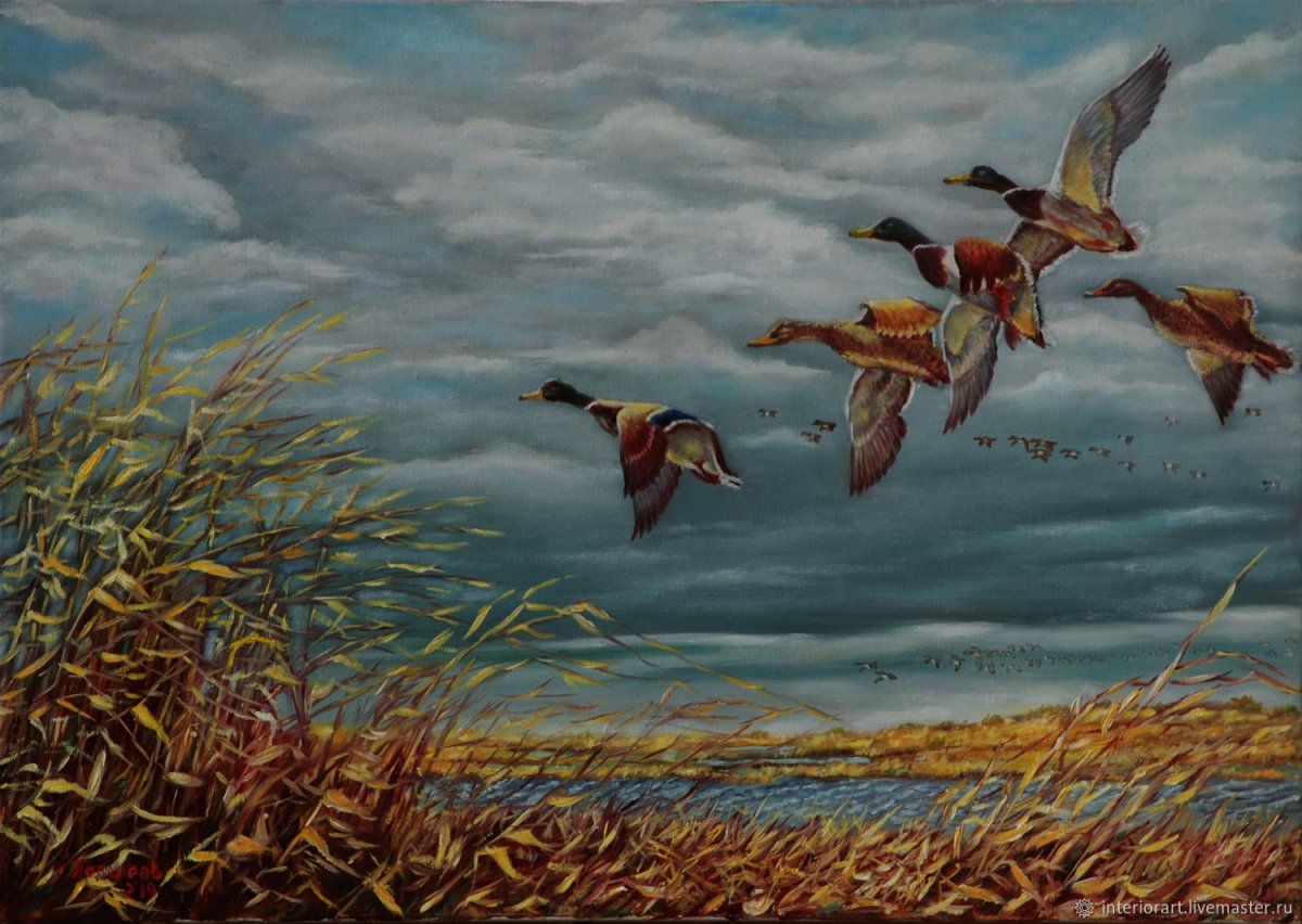 Перелетные птицы живопись