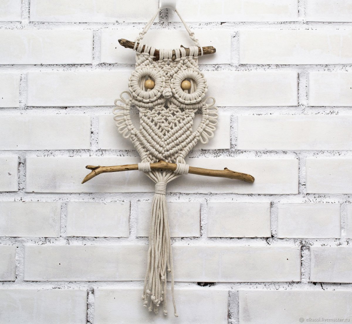 Совенок (макраме, панно)