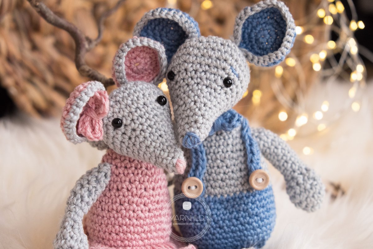 Мышки связанные крючком