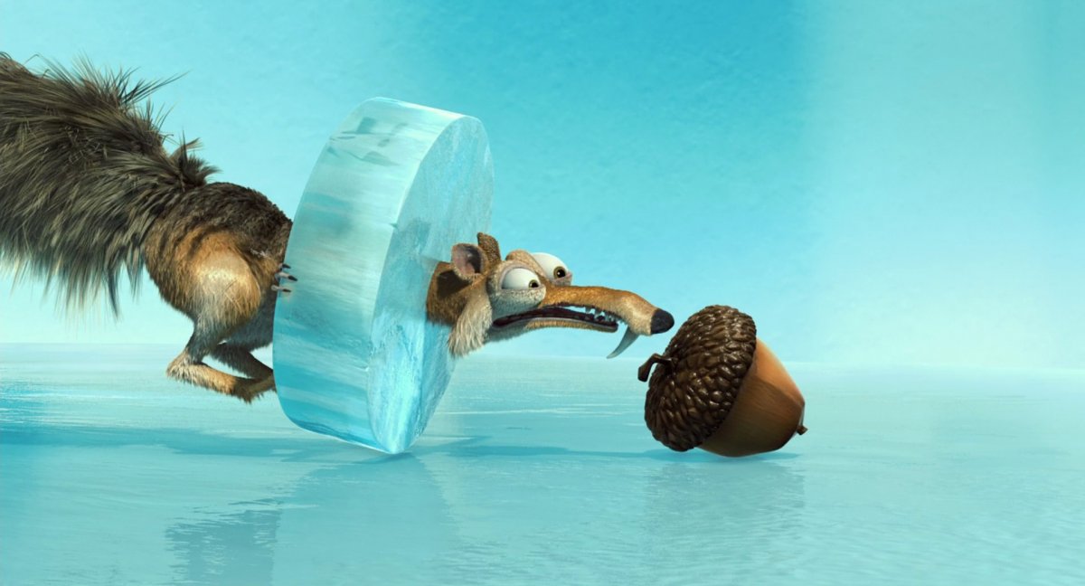 Баннер для рекламы мультяшка белка с ледникового