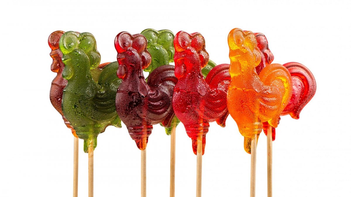 Петушок Малышок карамель леденцовая на палочке фигурная 14г