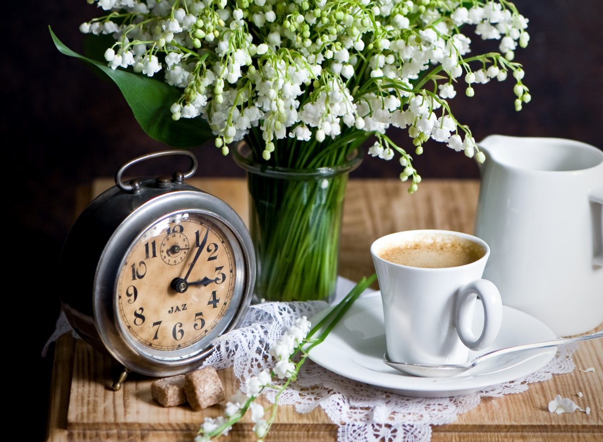 Утро кофе Весна