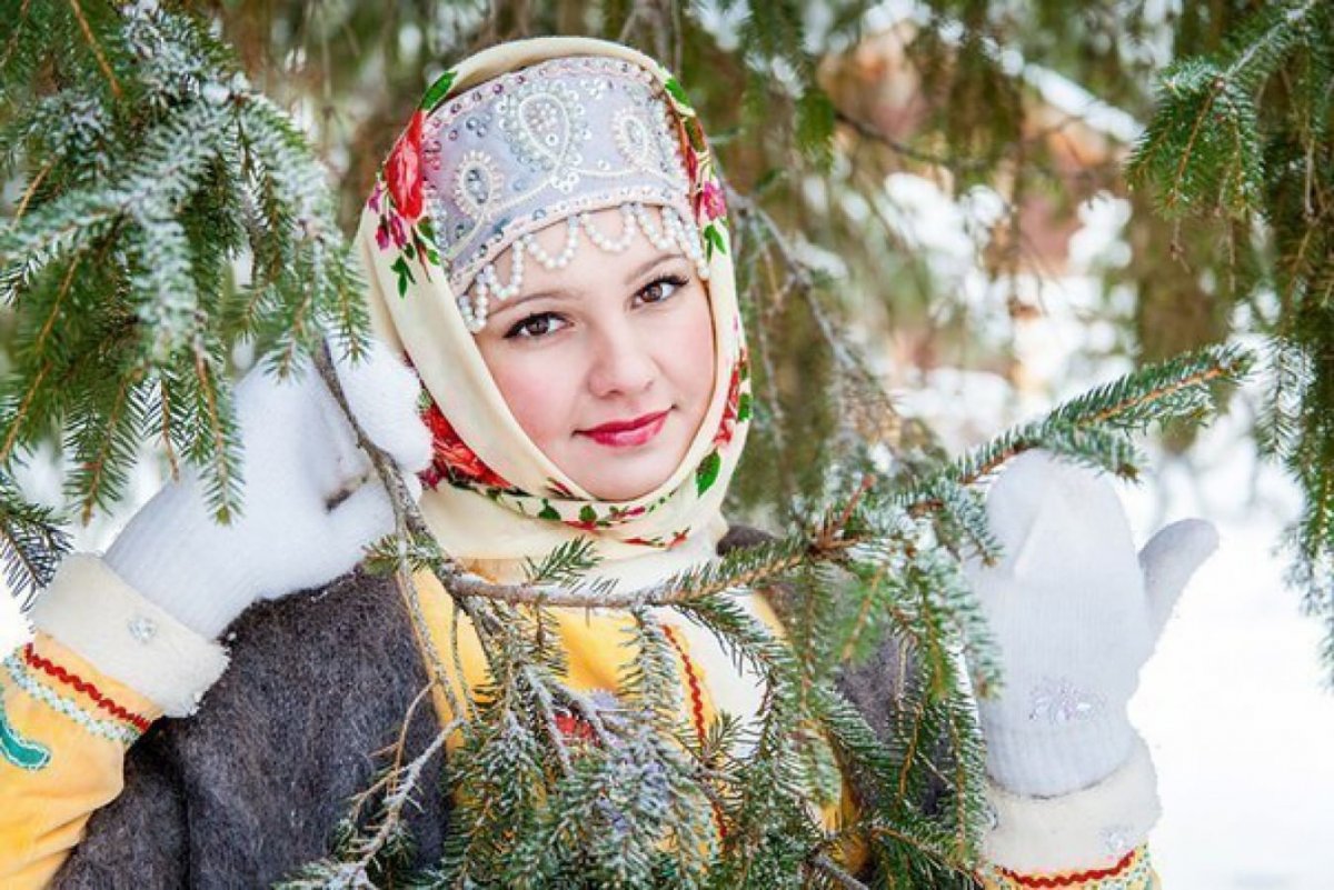 русская народная женщина картинки