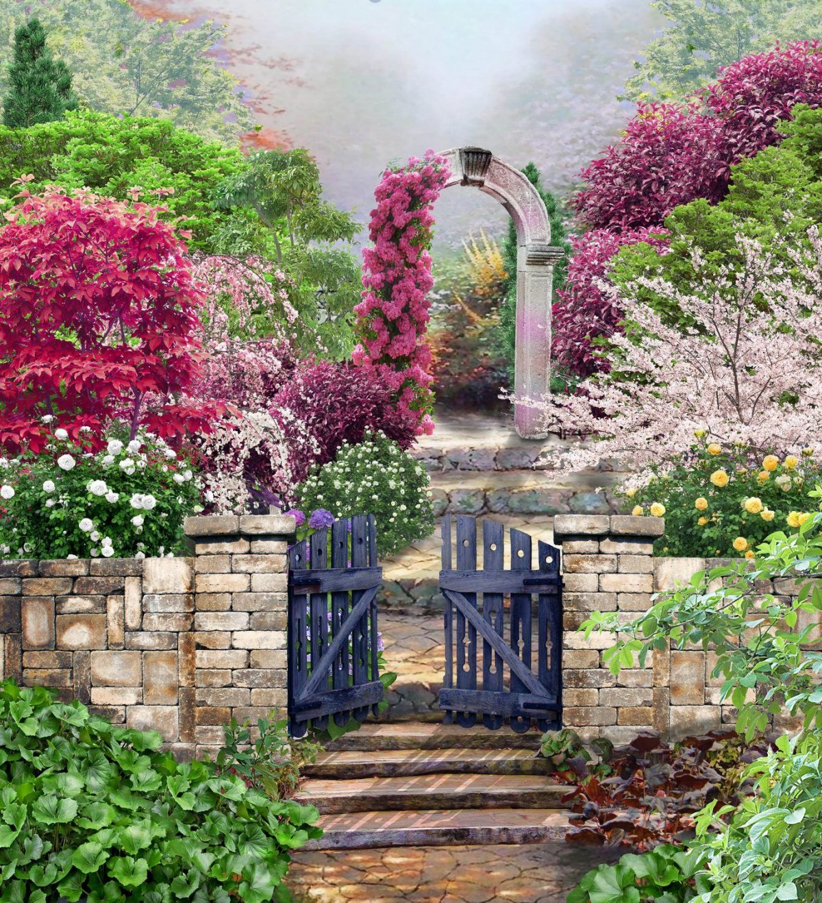 Калитка в сад живопись