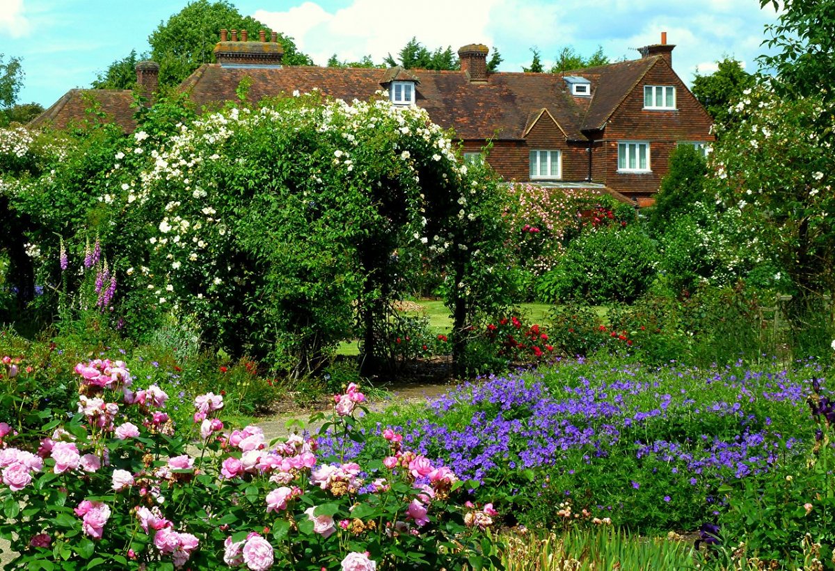 Англия деревня кэмбэлфорд ланшадф садов