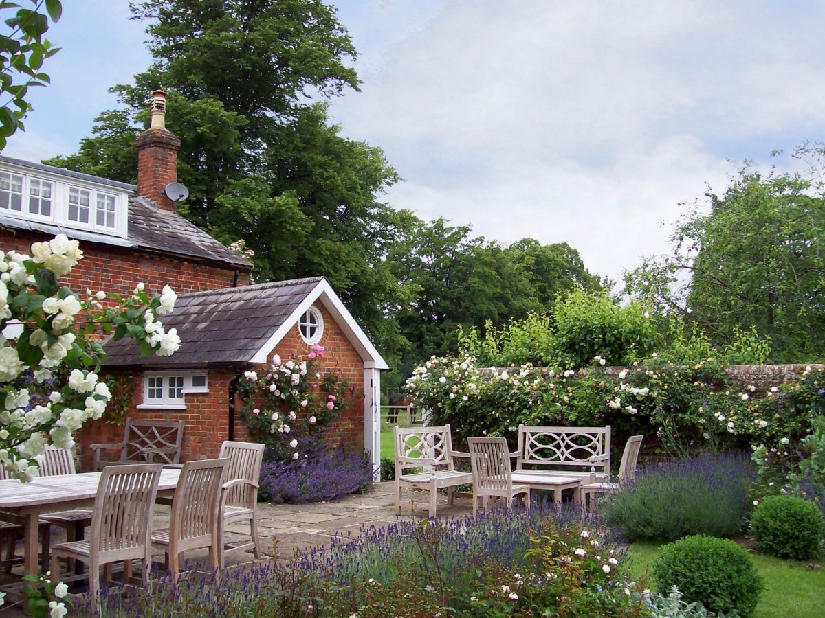 Сад в стиле Кантри вид сверху