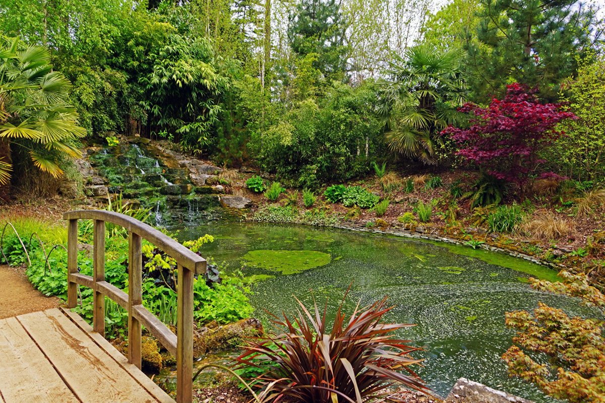 Англия парк сад мостик