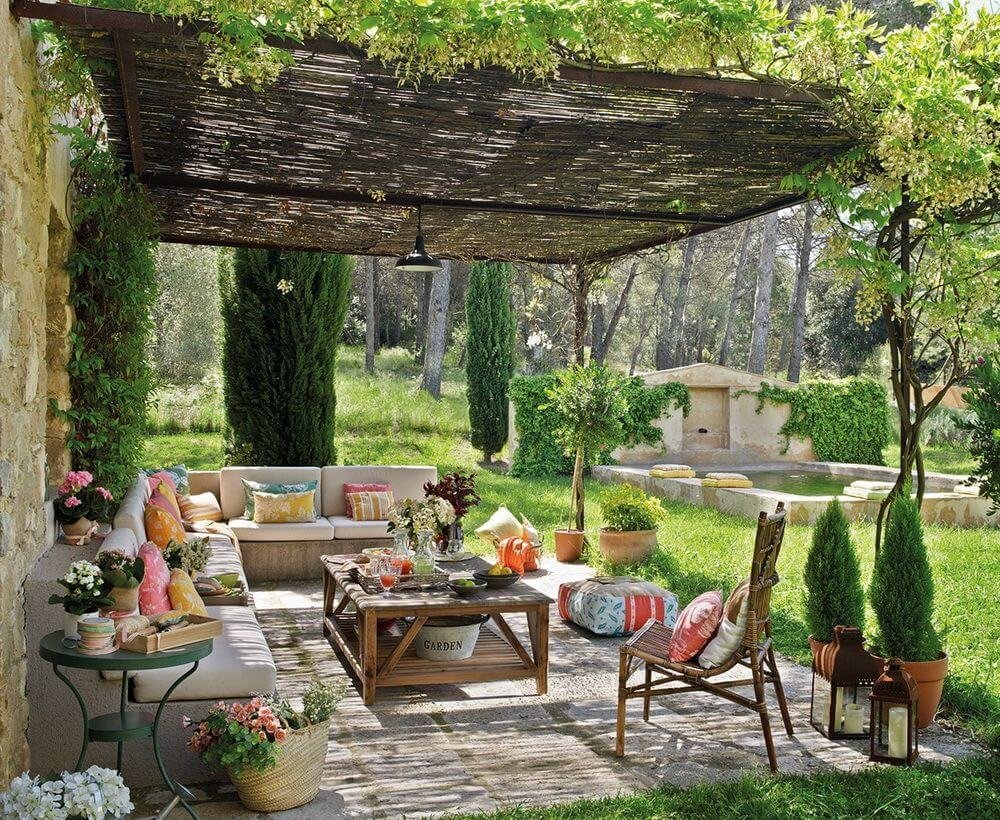 Пергола в итальянском стиле патио и сад в Прованс стиле