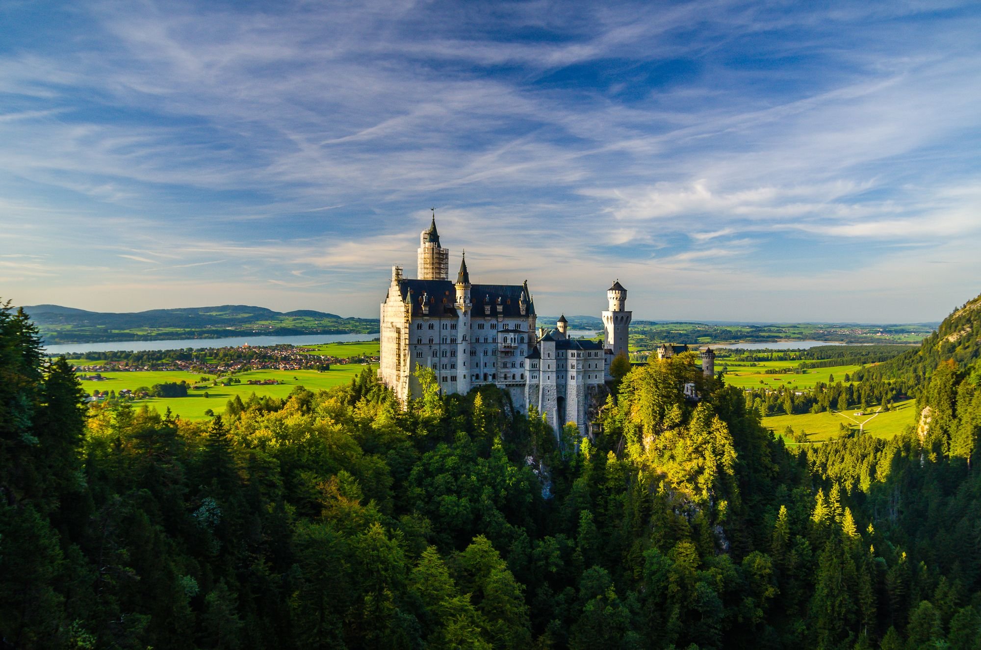 Германия. Замок Людвига 2 Нойшванштайн. Замок Нойшванштайн, Фюссен. Бавария Германия. Западная Германия Бавария.