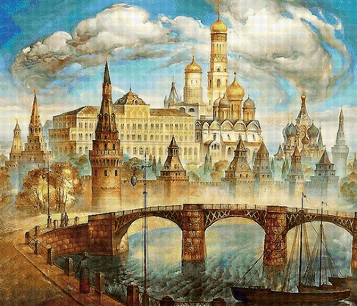 Иллюстрации с видами Москвы