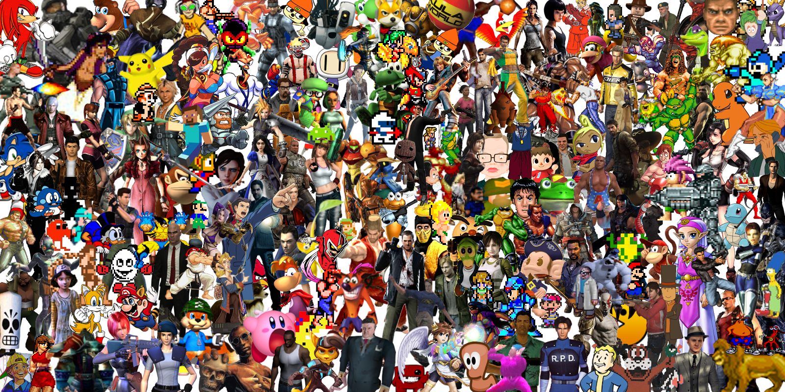Дай много картинок. Персонажи из разных игр. Популярные персонажи. Разные персонажи. Много персонажей.