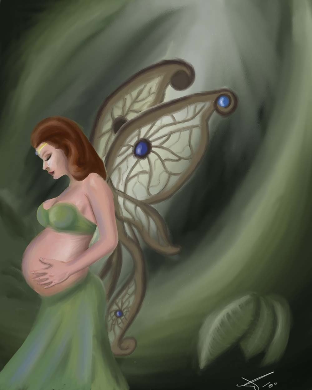 Беременная эльфийка