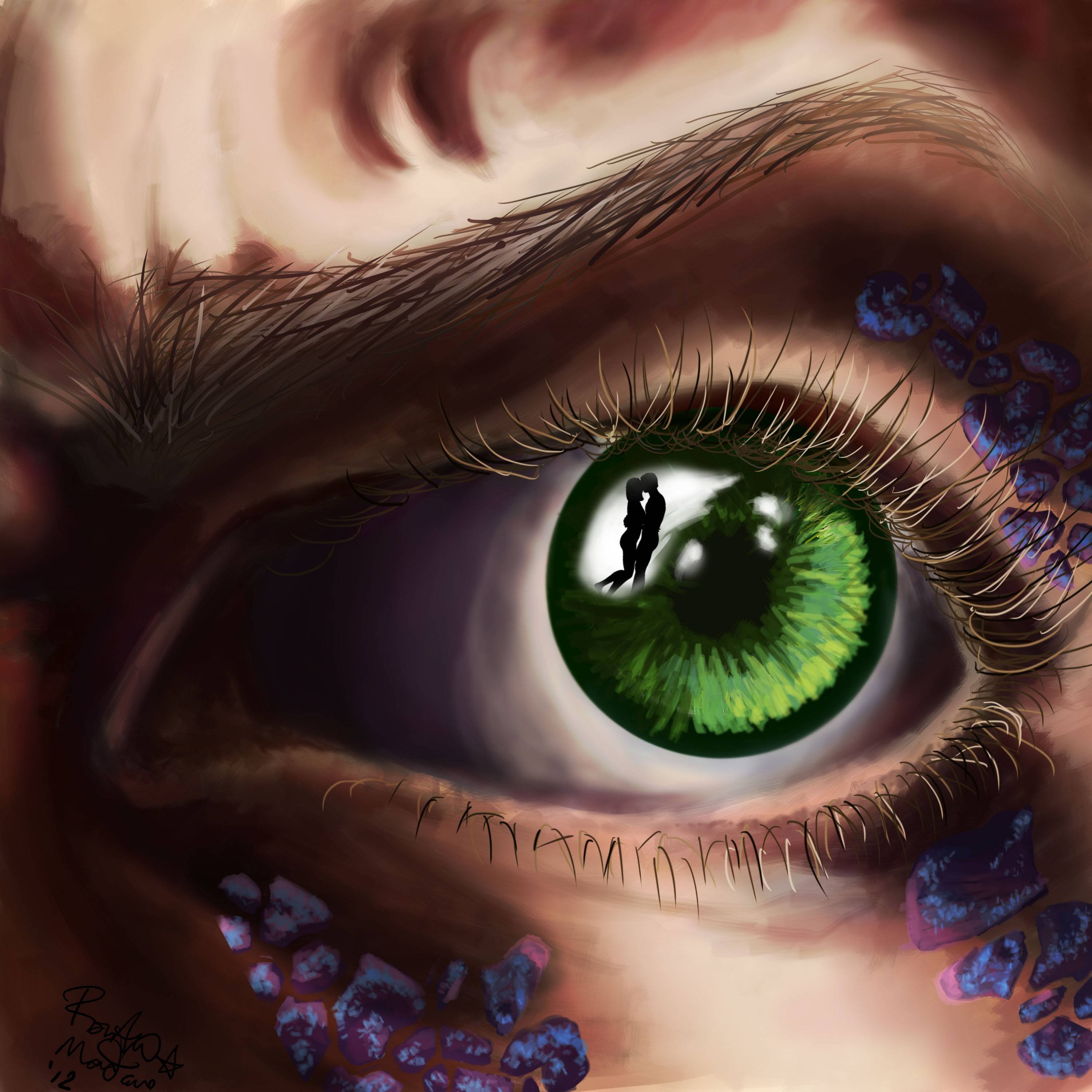 Зеленый цвет глаз арт