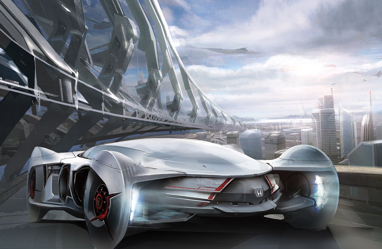 Машины будущего в городе будущего