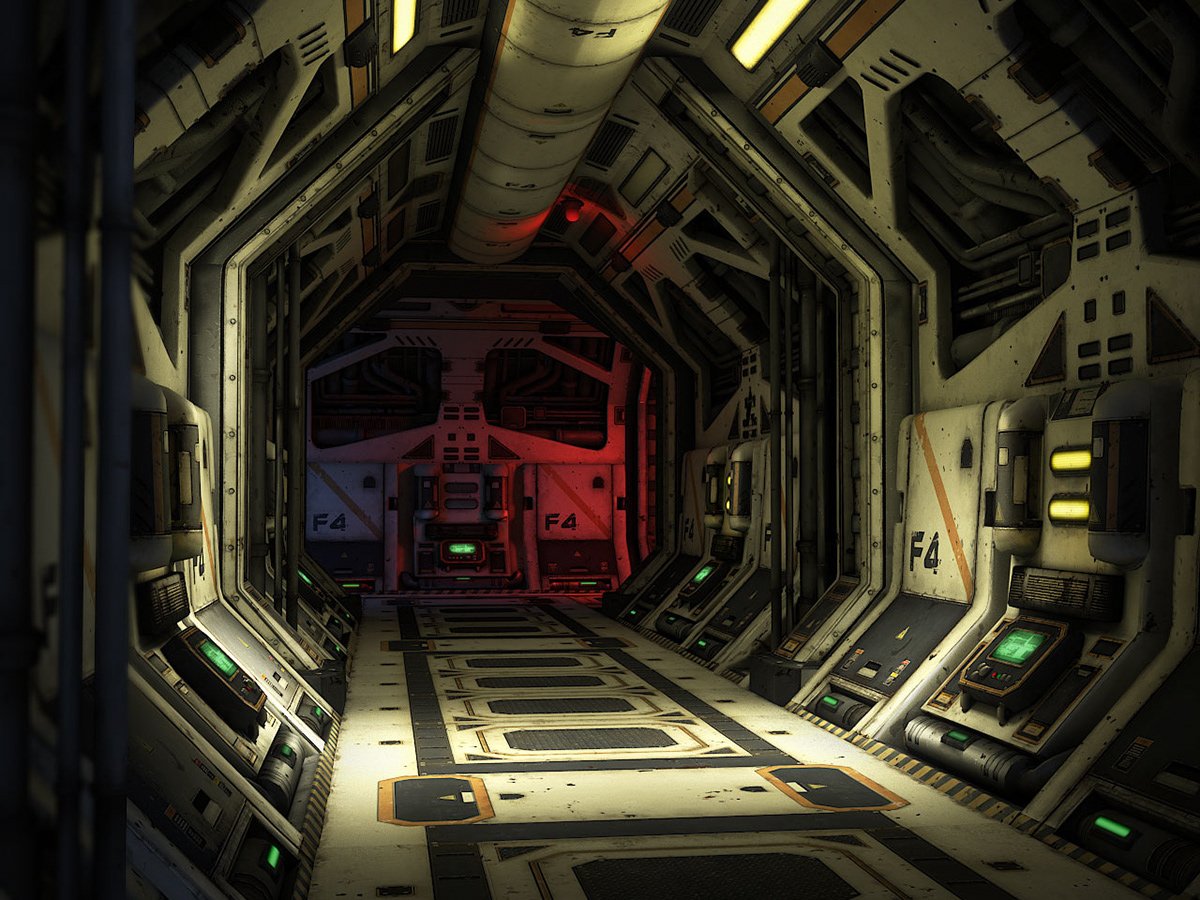 Sci Fi Corridor двери