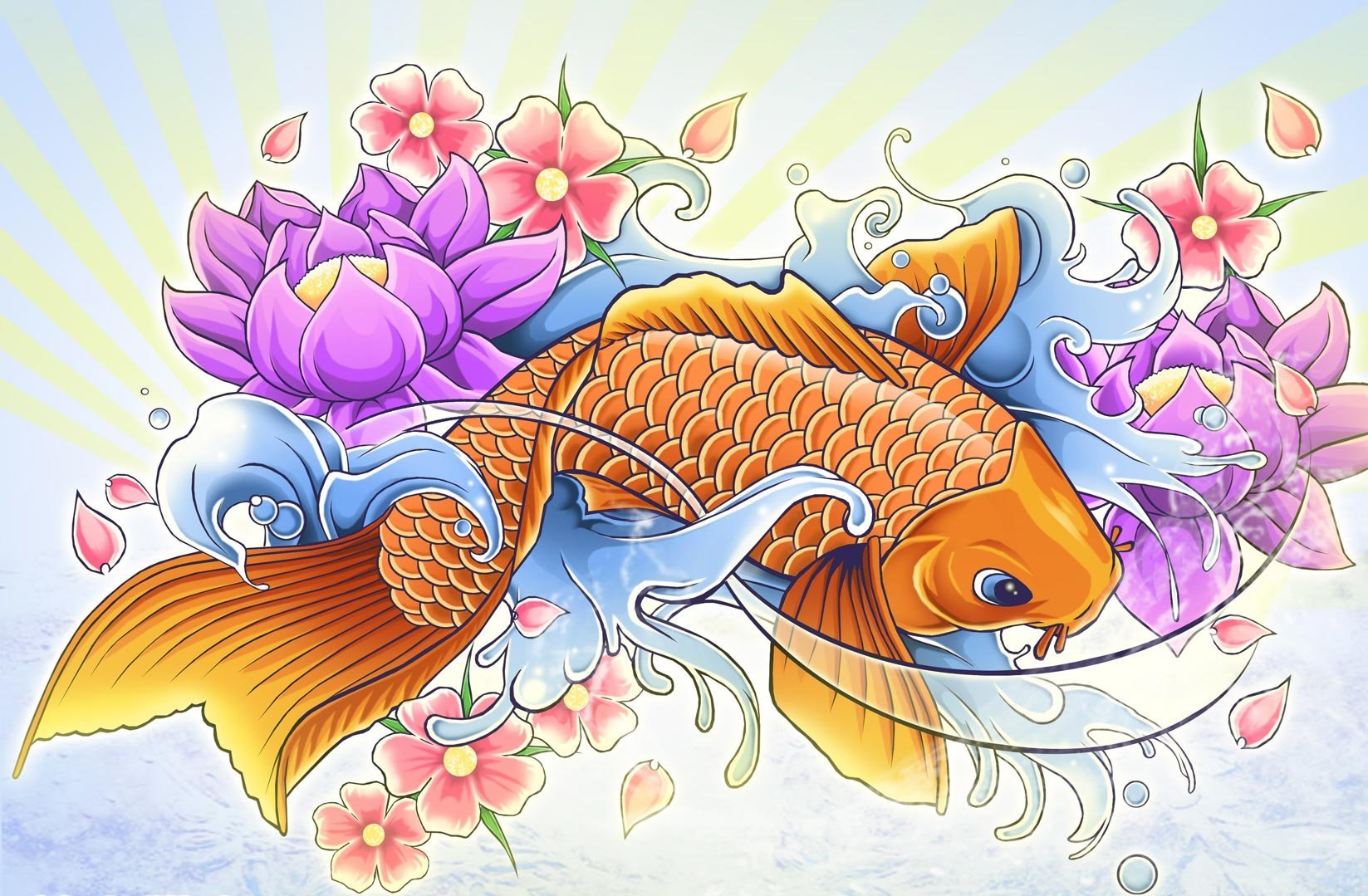 Открытка с золотой рыбкой. Рыба Арована картины Япония. Золотая рыбка, рыбешка, рыбный. Арована картина. Рыба рисунок.