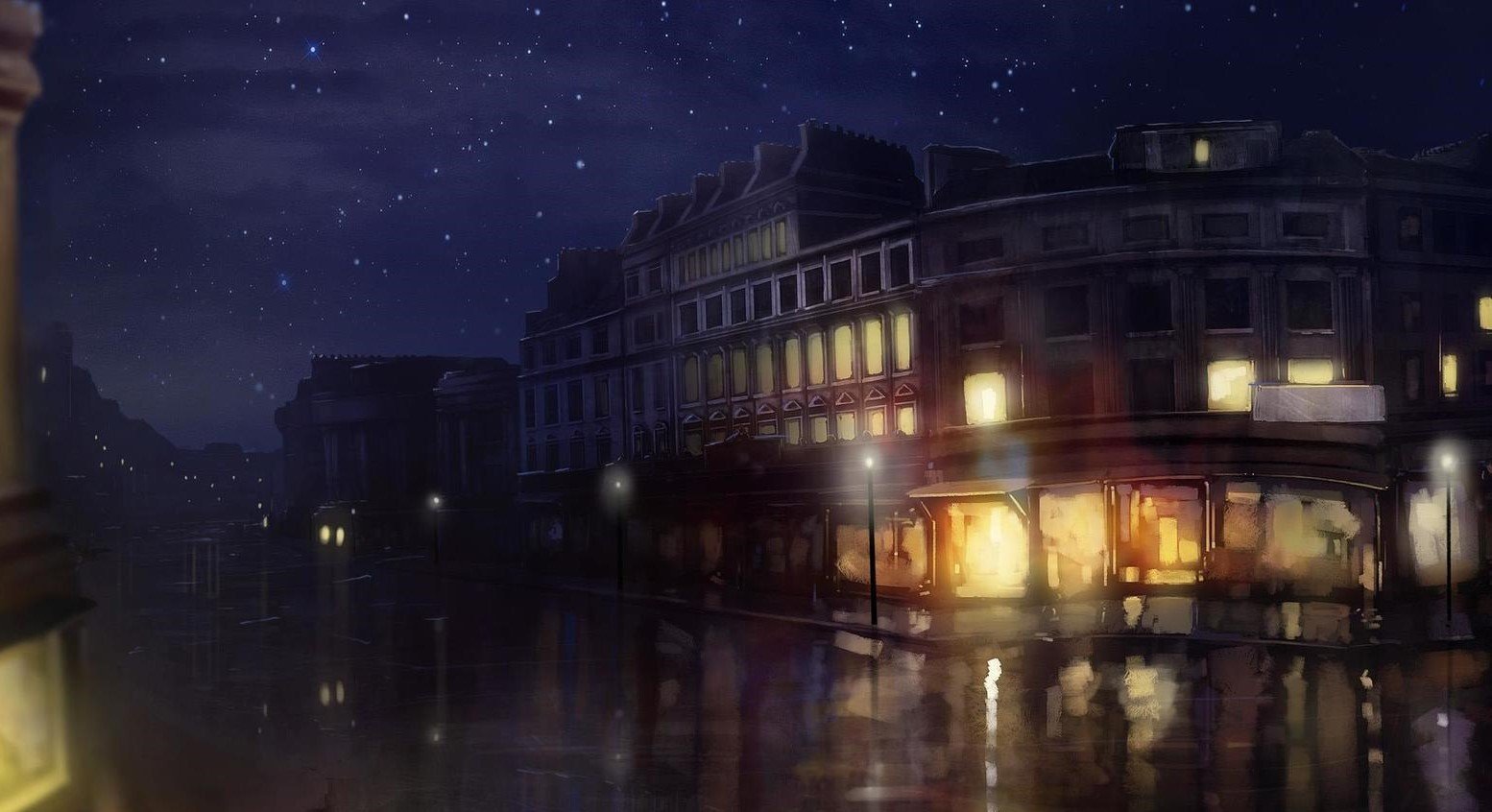 Ночная улица аниме