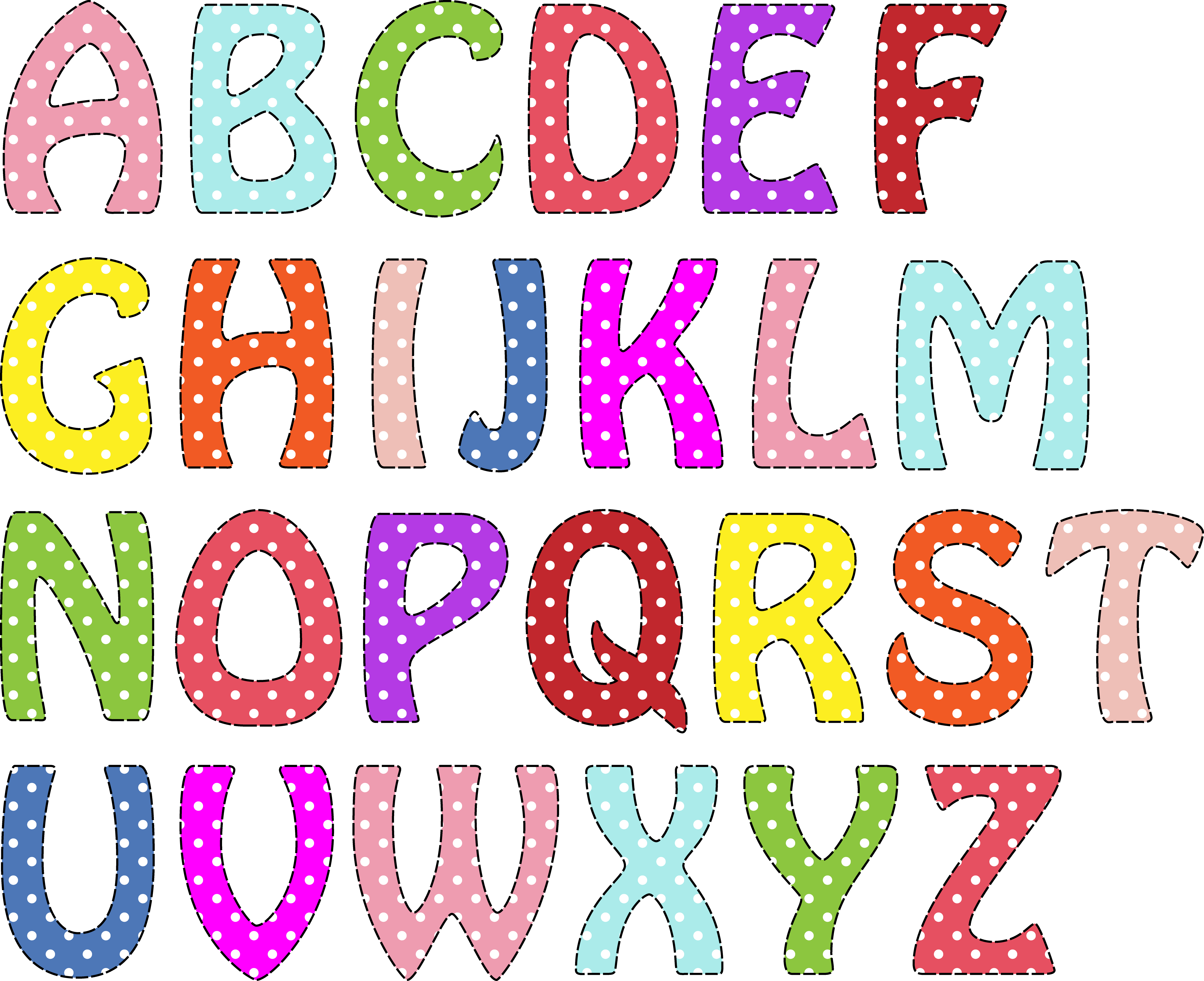 Дутый шрифт. Разноцветные буквы. Красивые разноцветные буквы. Английские буквы. Объемные цветные буквы.