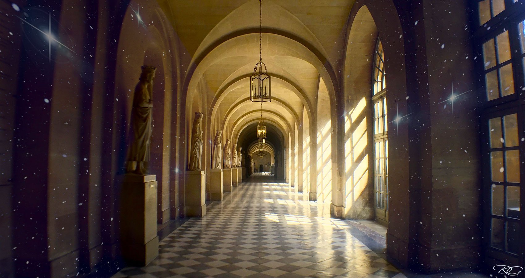Школьный коридор Хогвартса