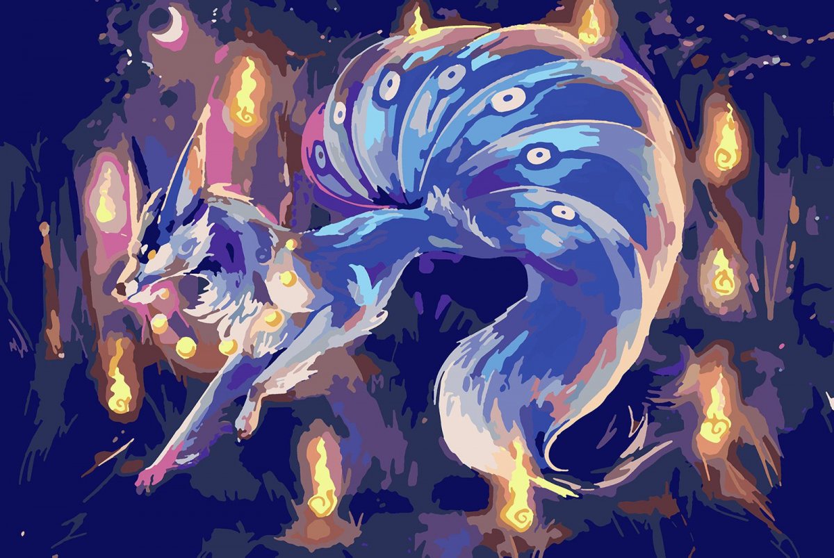 Кицунэ девятихвостый Лис