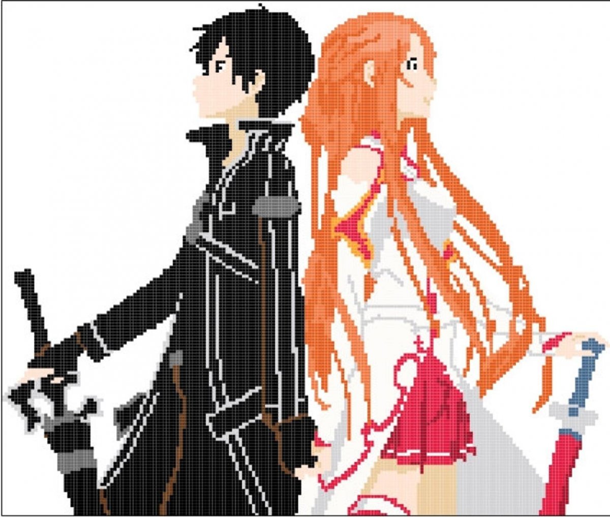 Асуна пиксельарт