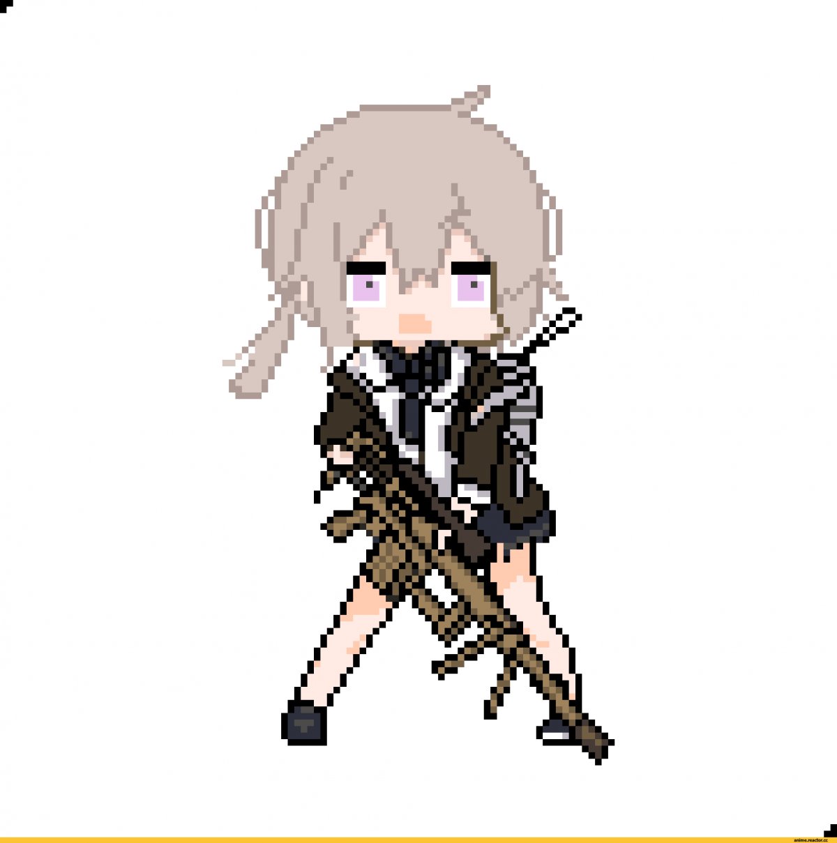 Аниме пиксель арт девочка