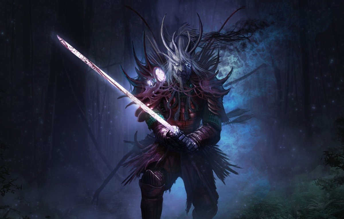 Самурай катана демон