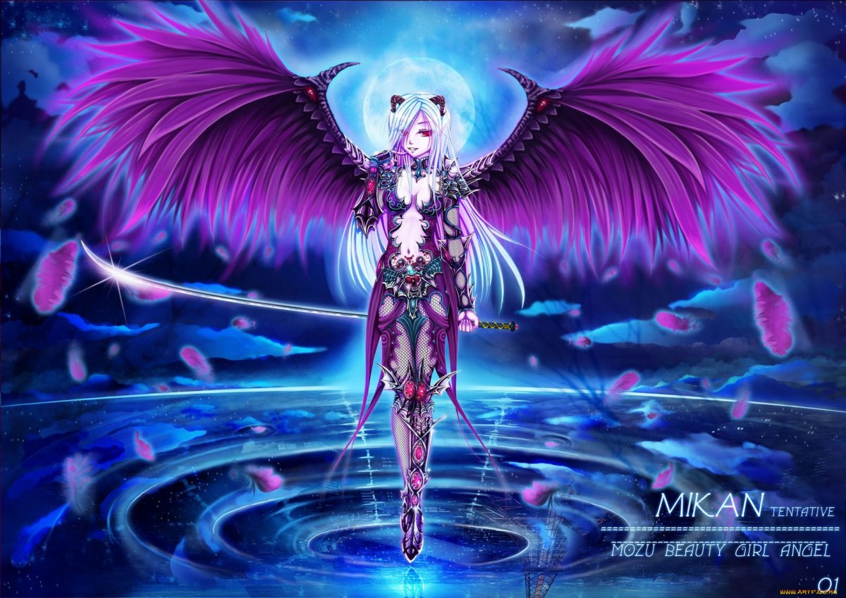 Аниме девушки демоны с крыльями