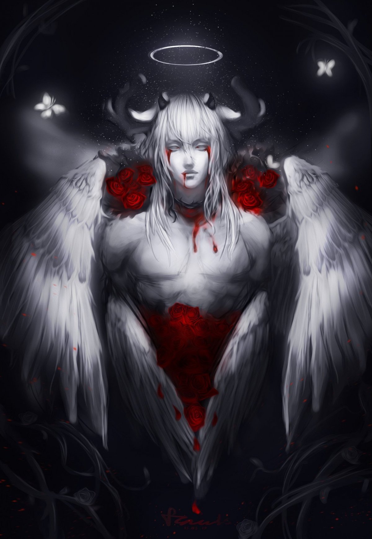 Аниме полуангел полудемон