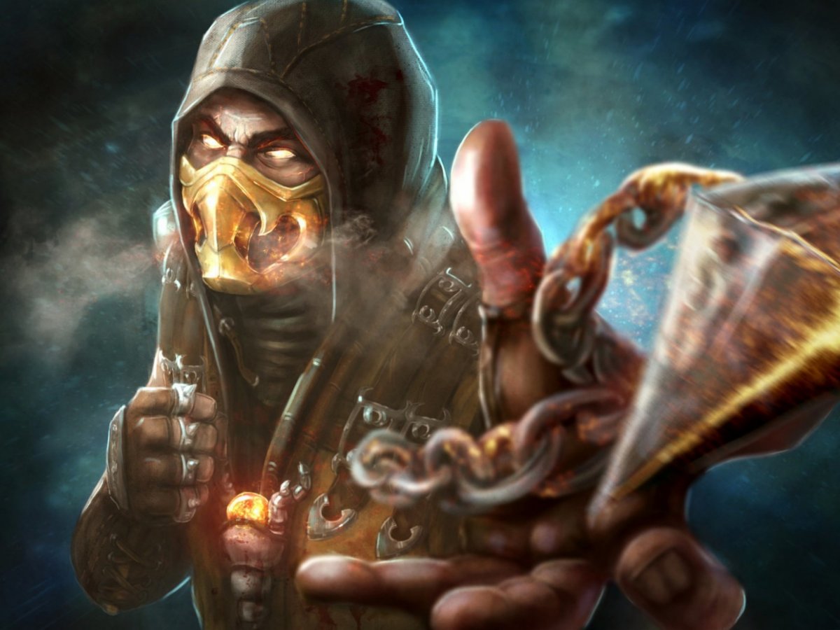 Скорпион мортал комбат арт