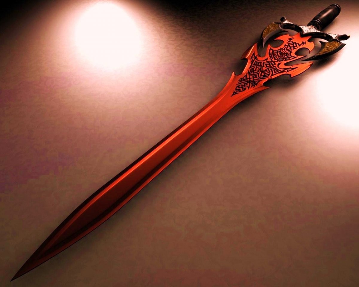 Меч с красным лезвием