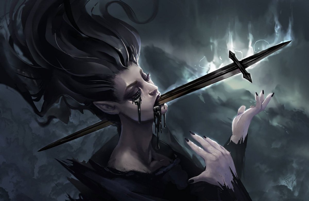 Красивый меч арт