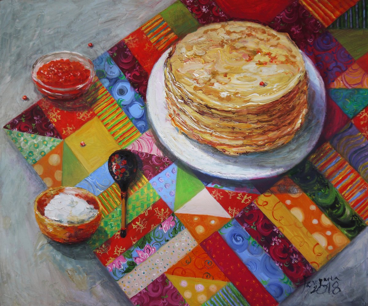 Блины в живописи русских художников