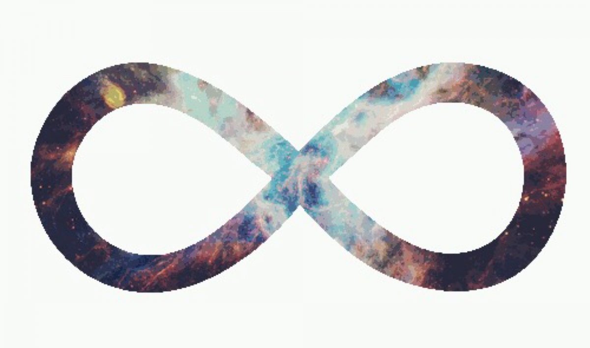 Знак бесконечности на фоне