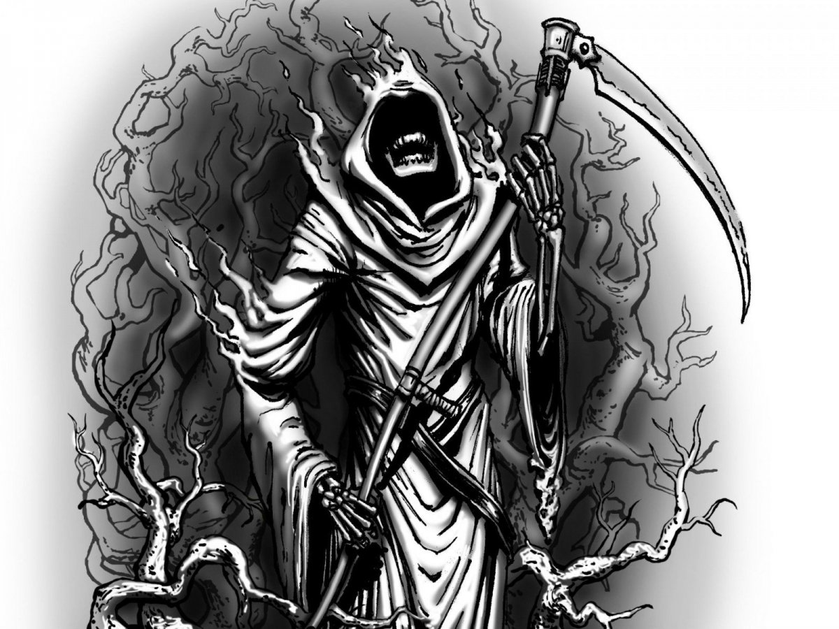 Смерть с косой арт