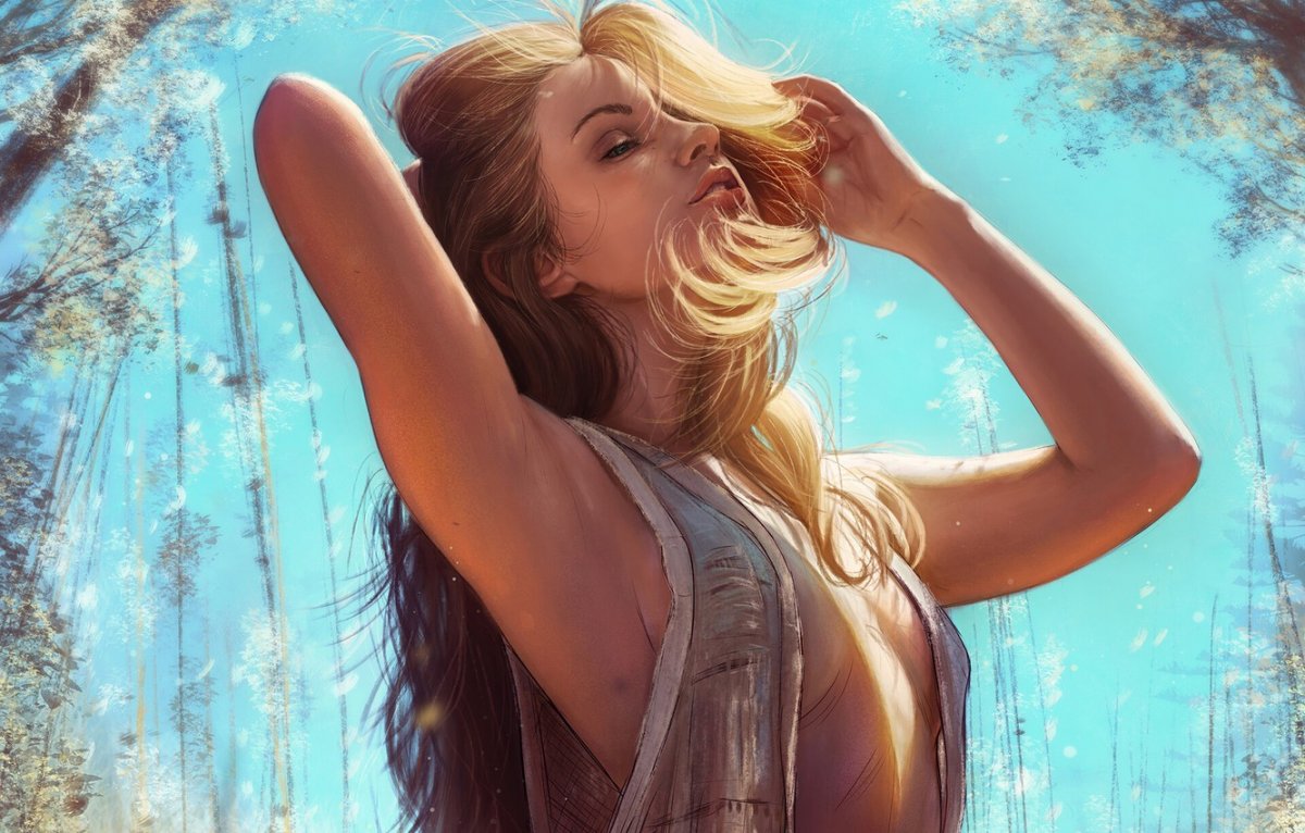 Красивая девушка арт