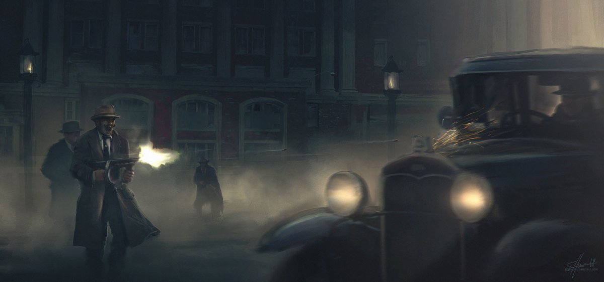 Перестрелка Нуар арт