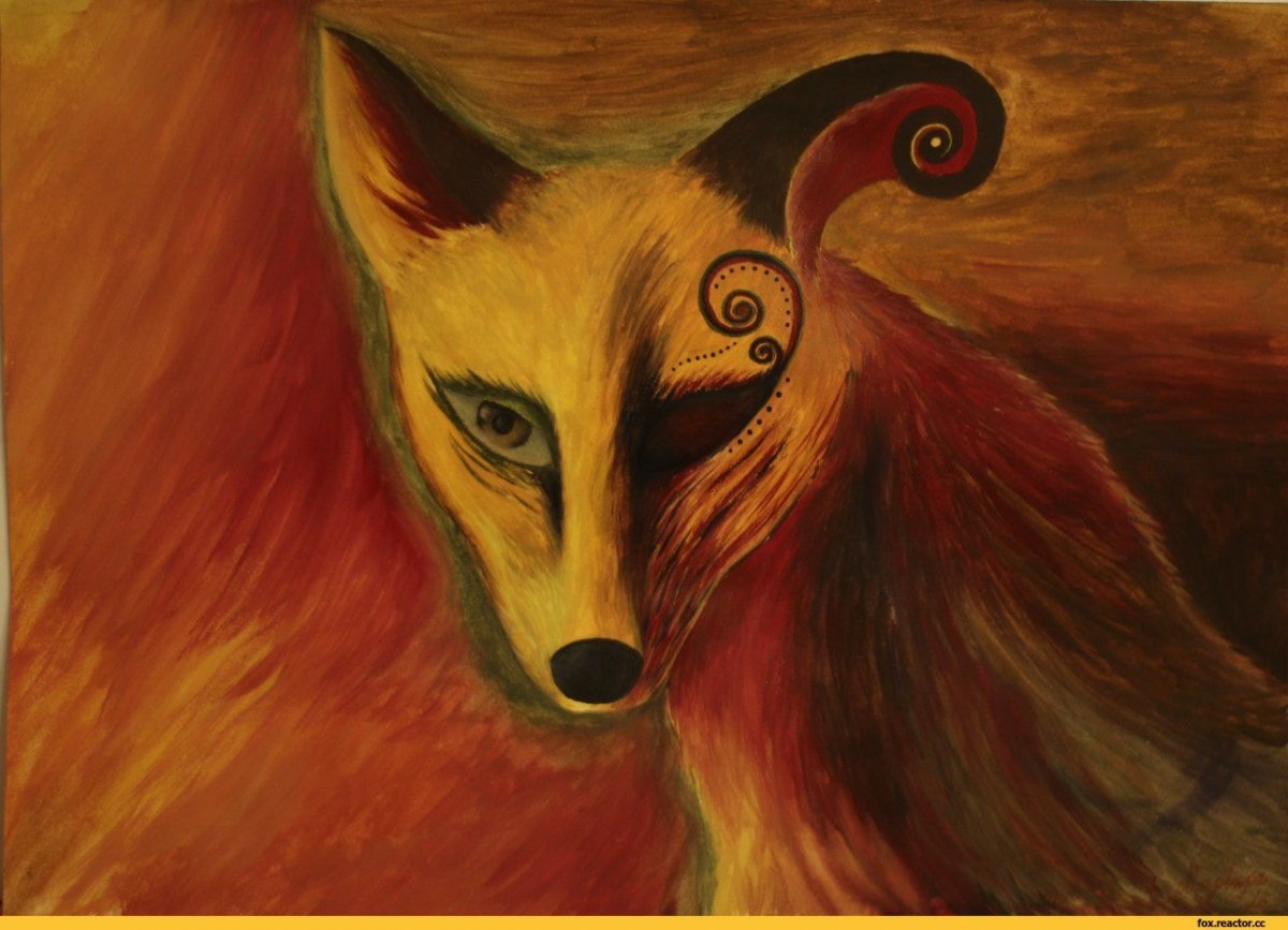 Злая лиса арт